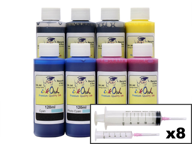 8x120ml Ink Refill Kit for CANON PFI-1100, PFI-1300, PFI-1700